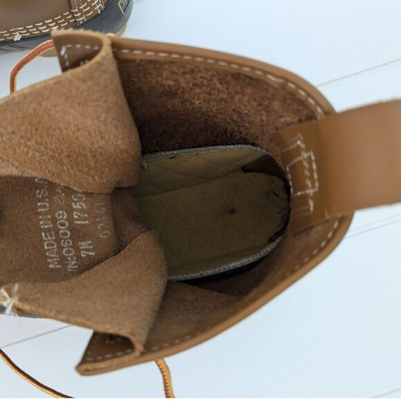 L.L. Bean Women's Bean Boots 8"-size 7M-Tan/Brown-Waterproof - Picture 9 of 10